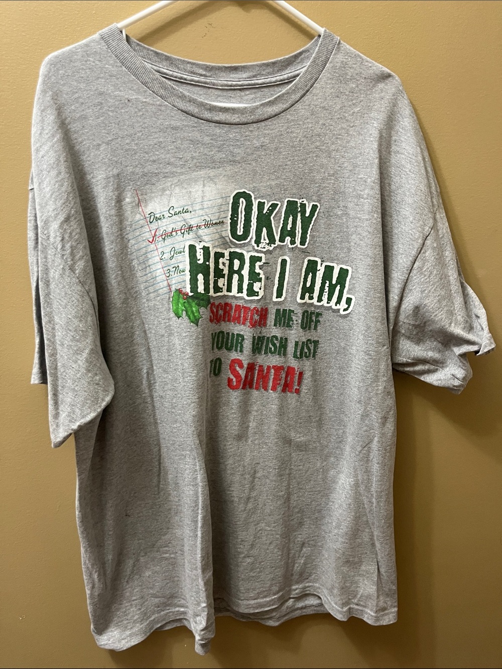 Kids Gray Short-Sleeve Holiday Graphic Tee - 'Okay Here I Am'